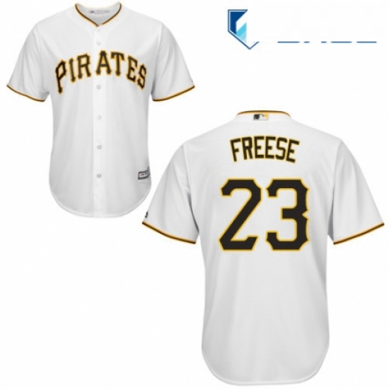 Youth Majestic Pittsburgh Pirates 23 David Freese Authentic Whit