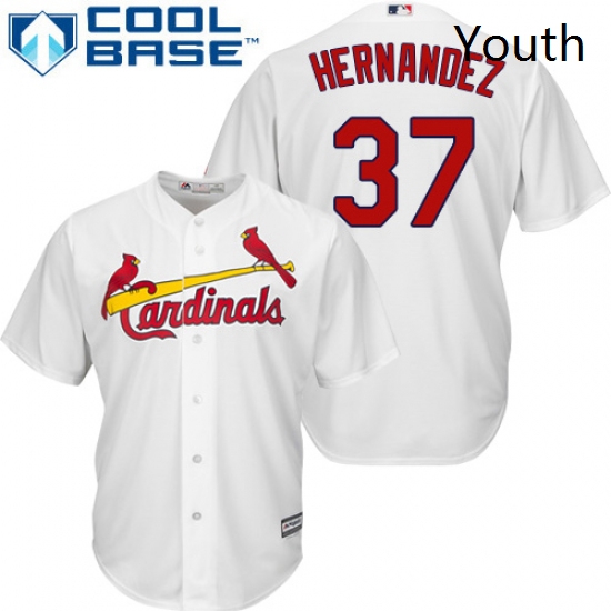 Youth Majestic St Louis Cardinals 37 Keith Hernandez Replica Whi