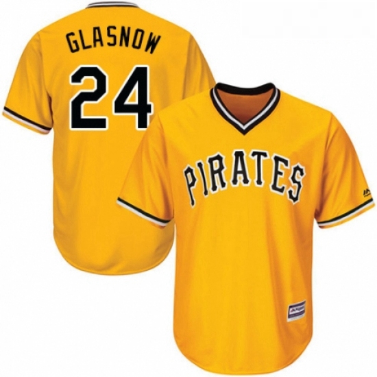 Youth Majestic Pittsburgh Pirates 24 Tyler Glasnow Authentic Gold Alternate Cool Base MLB Jersey