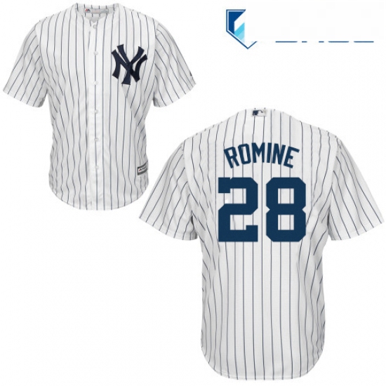 Youth Majestic New York Yankees 28 Austin Romine Authentic White