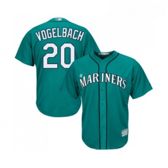 Youth Seattle Mariners 20 Dan Vogelbach Replica Teal Green Alternate Cool Base Baseball Jersey