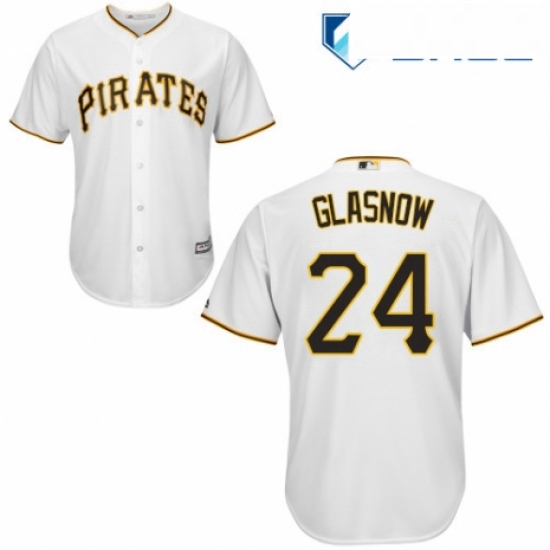 Youth Majestic Pittsburgh Pirates 24 Tyler Glasnow Authentic Whi