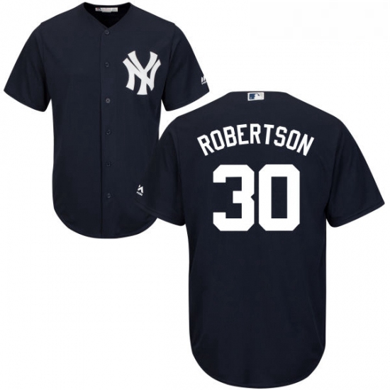 Youth Majestic New York Yankees 30 David Robertson Replica Navy Blue Alternate MLB Jersey