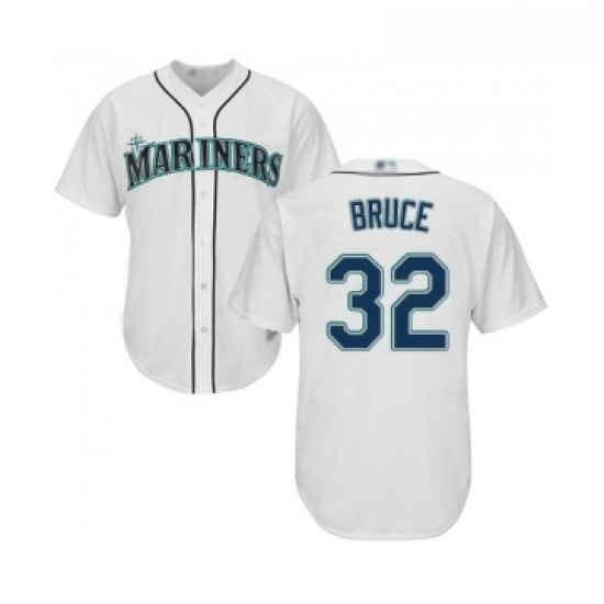 Youth Seattle Mariners 32 Jay Bruce Replica White Home Cool Base