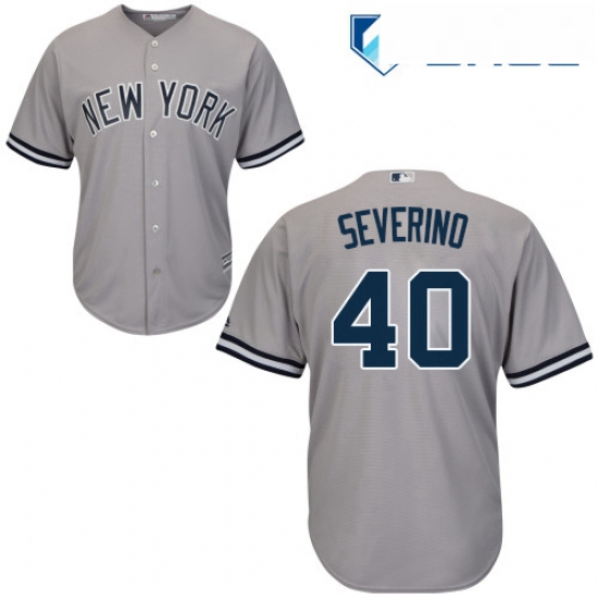 Youth Majestic New York Yankees 40 Luis Severino Authentic Grey 