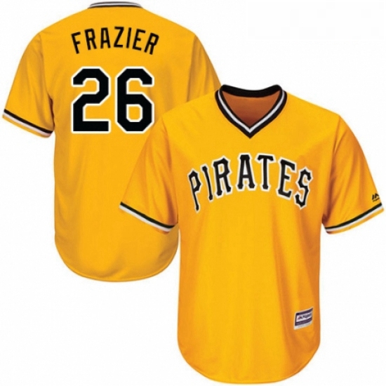Youth Majestic Pittsburgh Pirates 26 Adam Frazier Replica Gold A