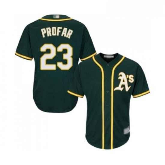 Youth Oakland Athletics 23 Jurickson Profar Replica Green Alternate 1 Cool Base Baseball Jersey