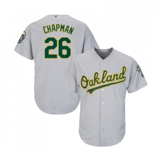 Youth Oakland Athletics 26 Matt Chapman Replica Grey Road Cool Base Baseball Jersey