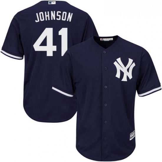 Youth Majestic New York Yankees 41 Randy Johnson Replica Navy Bl