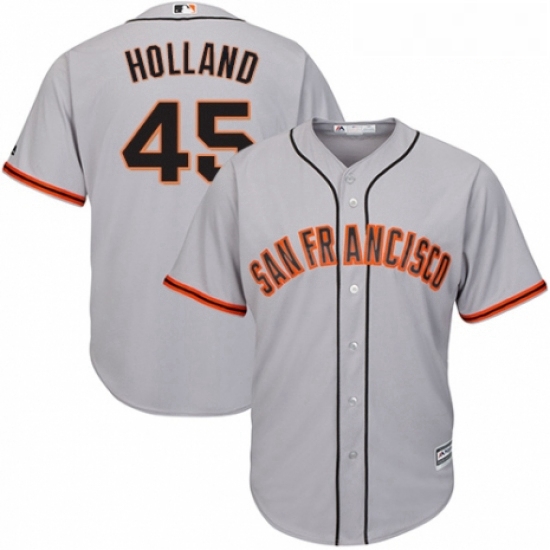 Youth Majestic San Francisco Giants 45 Derek Holland Authentic G