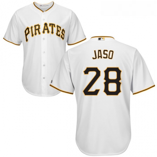 Youth Majestic Pittsburgh Pirates 28 John Jaso Authentic White H