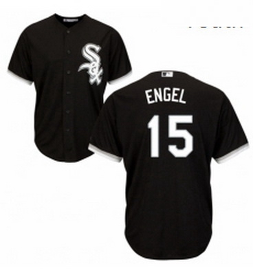 Youth Majestic Chicago White Sox 15 Adam Engel Authentic Black Alternate Home Cool Base MLB Jersey