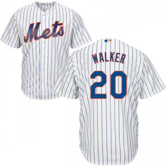 Youth Majestic New York Mets 20 Neil Walker Authentic White Home Cool Base MLB Jersey