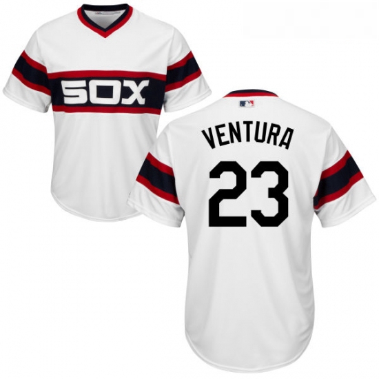 Youth Majestic Chicago White Sox 23 Robin Ventura Authentic White 2013 Alternate Home Cool Base MLB 