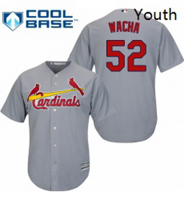 Youth Majestic St Louis Cardinals 52 Michael Wacha Authentic Gre