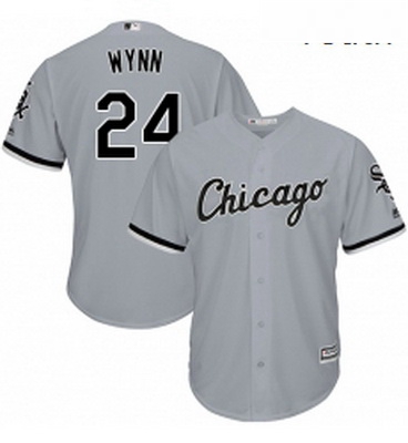 Youth Majestic Chicago White Sox 24 Early Wynn Replica Grey Road Cool Base MLB Jersey