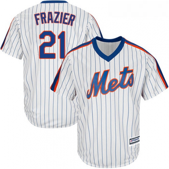 Youth Majestic New York Mets 21 Todd Frazier Authentic White Alternate Cool Base MLB Jersey