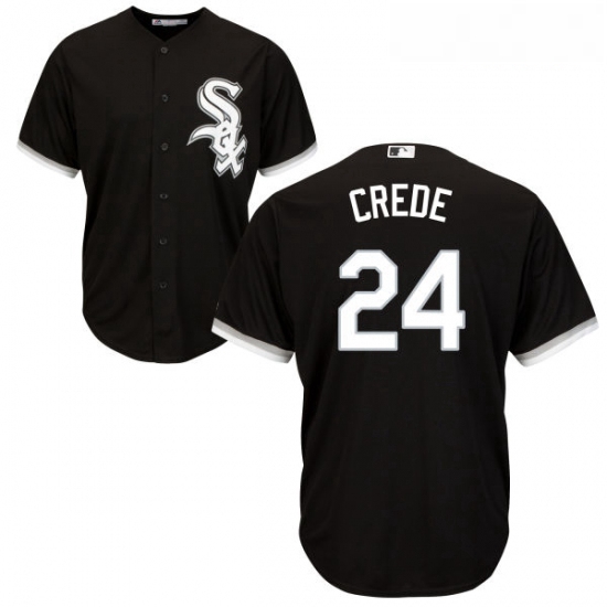 Youth Majestic Chicago White Sox 24 Joe Crede Replica Black Alte