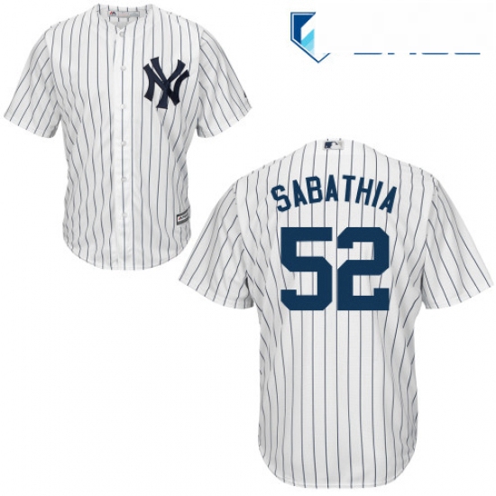 Youth Majestic New York Yankees 52 CC Sabathia Authentic White H