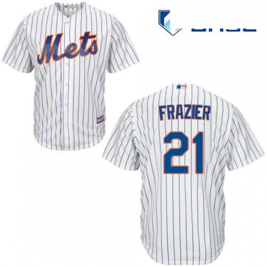 Youth Majestic New York Mets 21 Todd Frazier Replica White Home Cool Base MLB Jersey