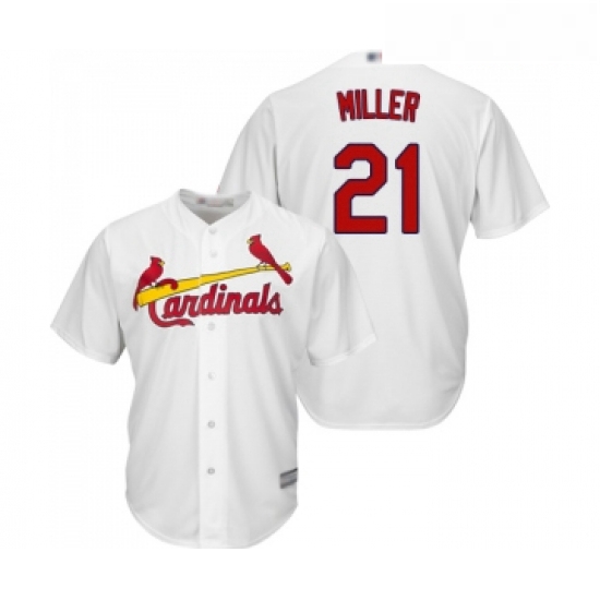 Youth St Louis Cardinals 21 Andrew Miller Replica White Home Cool Base Baseball Jersey