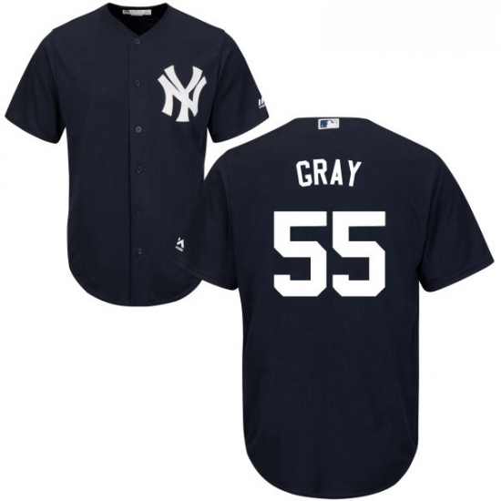 Youth Majestic New York Yankees 55 Sonny Gray Authentic Navy Blu