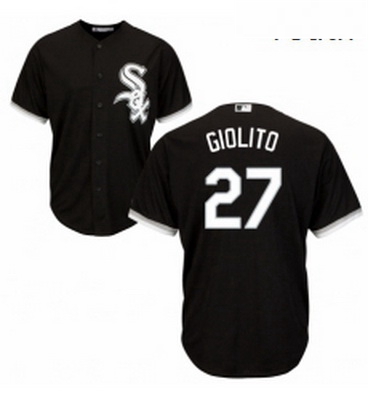 Youth Majestic Chicago White Sox 27 Lucas Giolito Replica Black Alternate Home Cool Base MLB Jersey