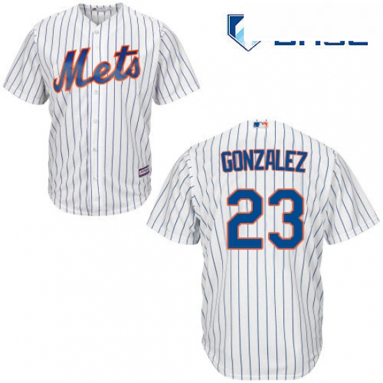 Youth Majestic New York Mets 23 Adrian Gonzalez Replica White Home Cool Base MLB Jersey