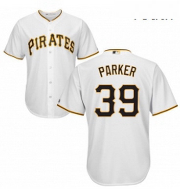 Youth Majestic Pittsburgh Pirates 39 Dave Parker Authentic White Home Cool Base MLB Jersey