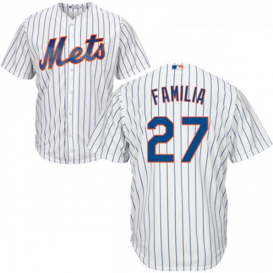Youth Majestic New York Mets 27 Jeurys Familia Authentic White H