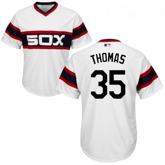 Youth Majestic Chicago White Sox 35 Frank Thomas Authentic White 2013 Alternate Home Cool Base MLB J