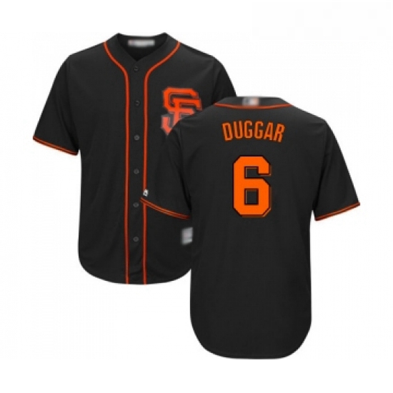 Youth San Francisco Giants 6 Steven Duggar Replica Black Alternate Cool Base Baseball Jersey