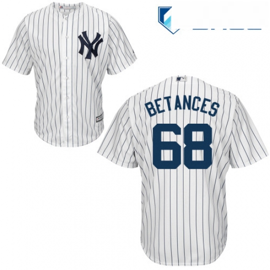 Youth Majestic New York Yankees 68 Dellin Betances Replica White Home MLB Jersey