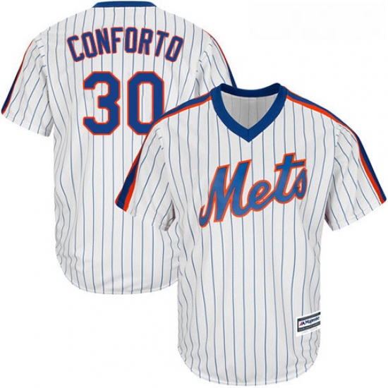 Youth Majestic New York Mets 30 Michael Conforto Replica White Alternate Cool Base MLB Jersey