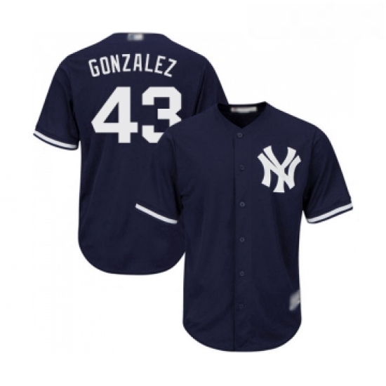 Youth New York Yankees 43 Gio Gonzalez Authentic Navy Blue Alternate Baseball Jersey