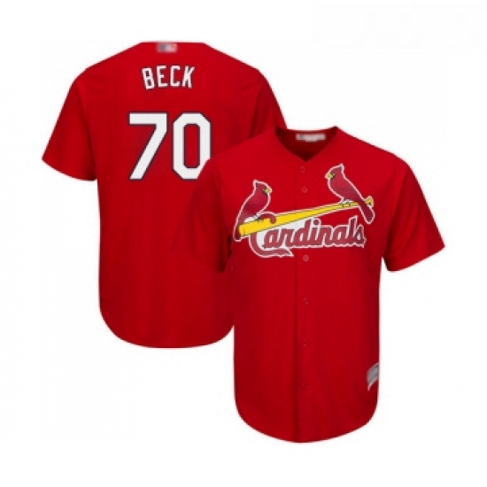 Youth St Louis Cardinals 70 Chris Beck Replica Red Alternate Cool Base Baseball Jersey