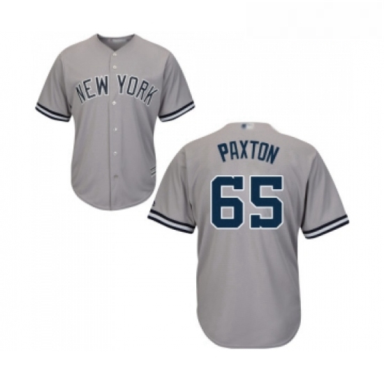 Youth New York Yankees 65 James Paxton Authentic Grey Road Baseball Jersey