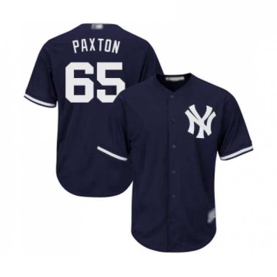 Youth New York Yankees 65 James Paxton Authentic Navy Blue Alternate Baseball Jersey