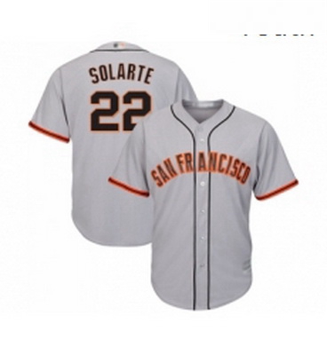 Youth San Francisco Giants 22 Yangervis Solarte Replica Grey Road Cool Base Baseball Jersey