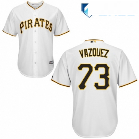 Youth Majestic Pittsburgh Pirates 73 Felipe Vazquez Authentic White Home Cool Base MLB Jersey