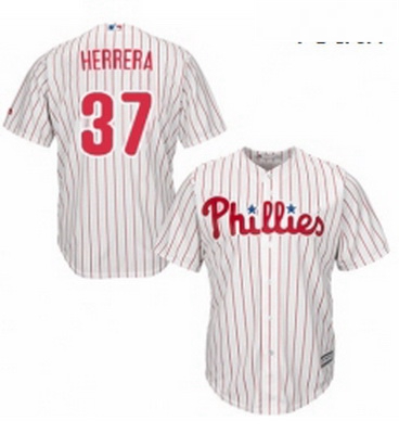 Youth Majestic Philadelphia Phillies 37 Odubel Herrera Authentic WhiteRed Strip Home Cool Base MLB J