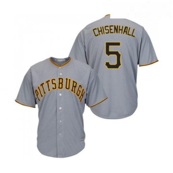 Youth Pittsburgh Pirates 5 Lonnie Chisenhall Replica Grey Road Cool Base Baseball Jersey