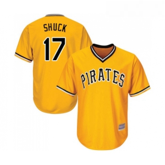 Youth Pittsburgh Pirates 17 JB Shuck Replica Gold Alternate Cool Base Baseball Jersey