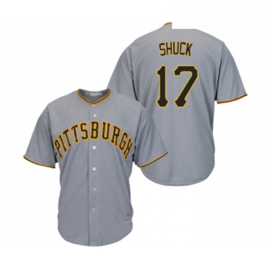 Youth Pittsburgh Pirates 17 JB Shuck Replica Grey Road Cool Base Baseball Jersey