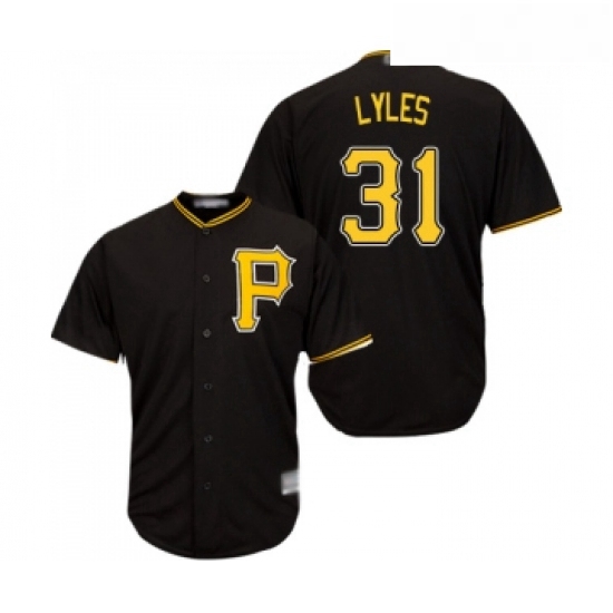 Youth Pittsburgh Pirates 31 Jordan Lyles Replica Black Alternate Cool Base Baseball Jersey