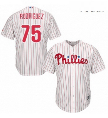 Youth Majestic Philadelphia Phillies 75 Francisco Rodriguez Authentic WhiteRed Strip Home Cool Base 