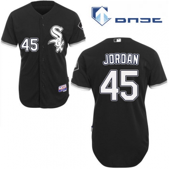 Youth Majestic Chicago White Sox 45 Michael Jordan Replica Black Alternate Home Cool Base MLB Jersey