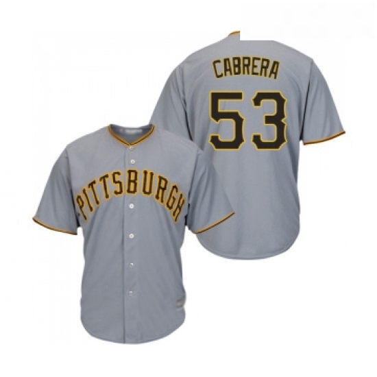 Youth Pittsburgh Pirates 53 Melky Cabrera Replica Grey Road Cool Base Baseball Jersey