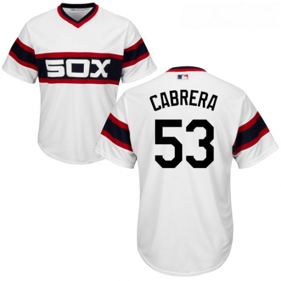 Youth Majestic Chicago White Sox 53 Melky Cabrera Authentic White 2013 Alternate Home Cool Base MLB 