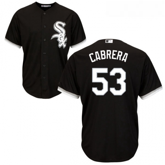 Youth Majestic Chicago White Sox 53 Melky Cabrera Replica Black Alternate Home Cool Base MLB Jersey